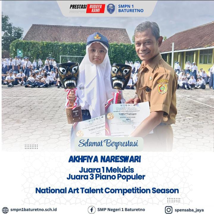 SMP Negeri 1 Baturetno Raih Dua Juara Di NATCS!!