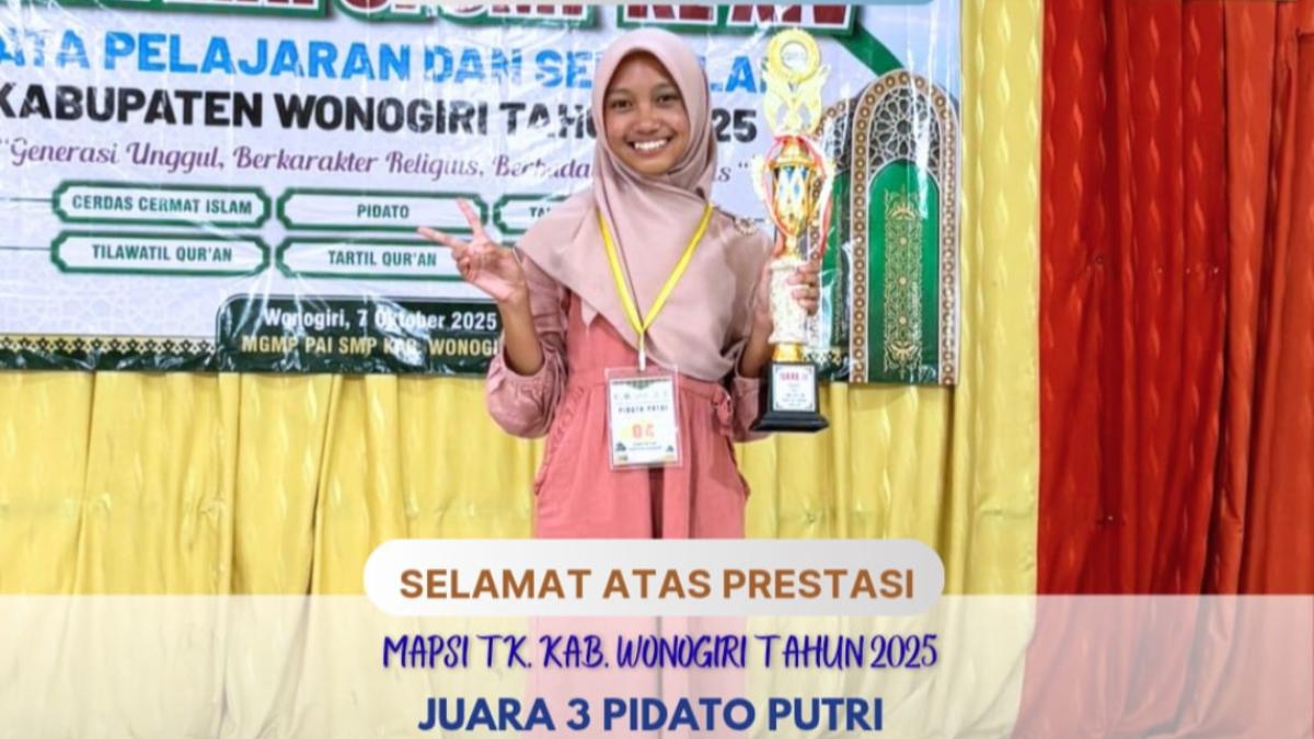 SMP Negeri 1 Baturetno merebut juara 3 MAPSI